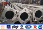 Galvanized High Mast 16m Steel Street Light Pole Black Surface Color