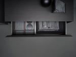 Industrial Style Black Customized Bathroom Storage Cabinet With Glass Door