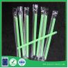 Buy cheap Disposable straight plastic drinking Straws for Juice beverage in green color from wholesalers