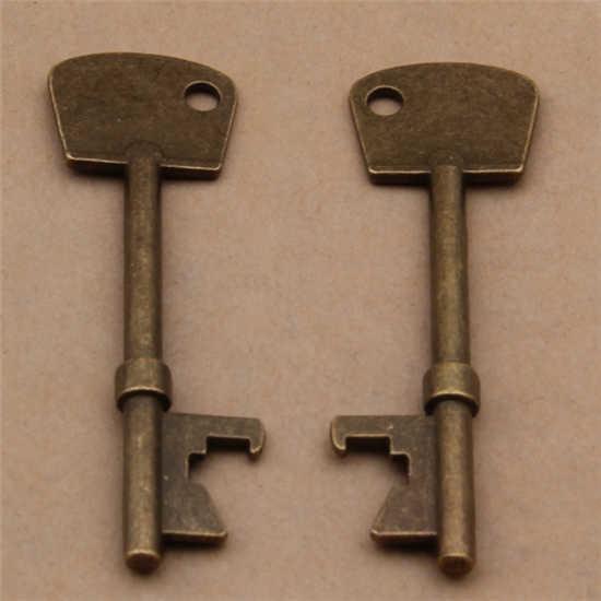Die Casting Innovative Wedding Favor Engrave Antique Key Shape Beer Bottle