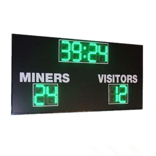 12'' Led Portable Scoreboard Football , Led Display Scoreboards Green Digit