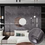 OEM Marble Effect Kitchen Wallpaper Dark Grey Marble Tile Effect Wallpaper