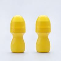 Buy cheap Yellow Color Perfume Oil Roll On Bottles 45ml Empty Plastic For Deodorant product