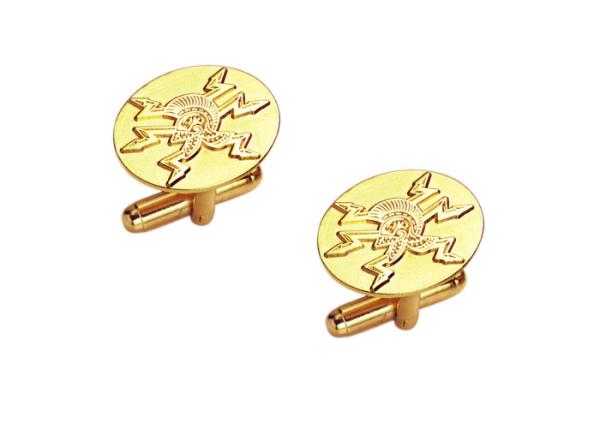 Buy cheap Promotional Gift Personalised Fashion Die Stamping Cufflinks, Enamel Cufflinks With Gold Plating from wholesalers