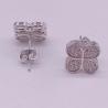 Buy cheap New Arrival Cute Brass Jewelry Earring Party Gift Fashion Crystal Four Leaf Clover Stud Earrings For Women from wholesalers