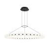 Buy cheap 42" Glass Ball Ceiling Light 40W Round Ring LED Ceiling Light Black from wholesalers