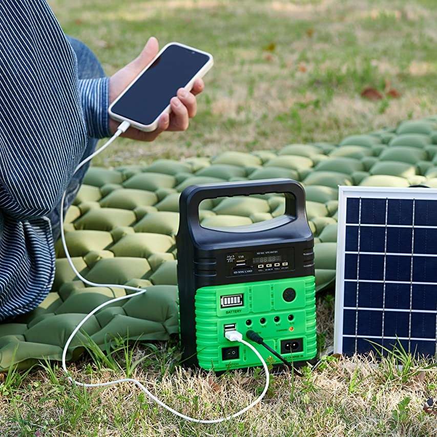 Home Indoor Solar Panel Charging LED Light Camping Portable Power 3.7V*3Pcs