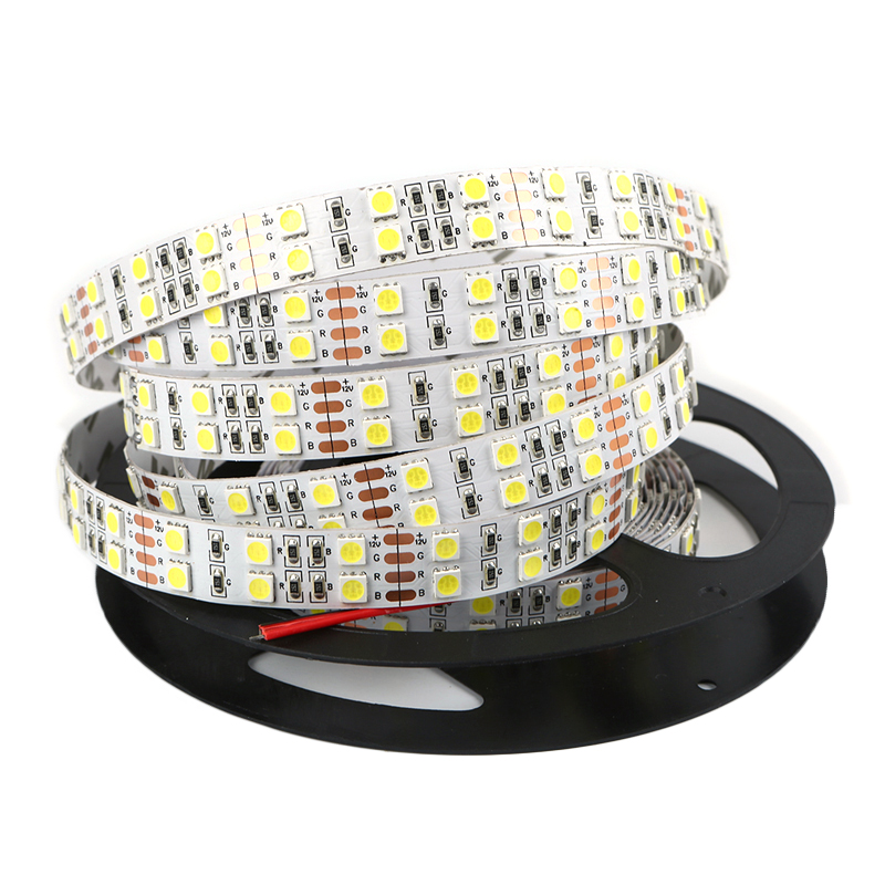 Double Row Flexible LED RGB Strip Light SMD 5050 120LEDs/M For Landscape Lighting