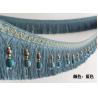 Buy cheap Handmade fashionable chain beads lace tassels fringes for curtain/sofa/pillow/stage decoration from wholesalers