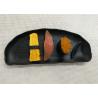 Buy cheap Half-moon Black Melamine Plate Imitation Porcelain Dinnerware Sets Length 27cm from wholesalers