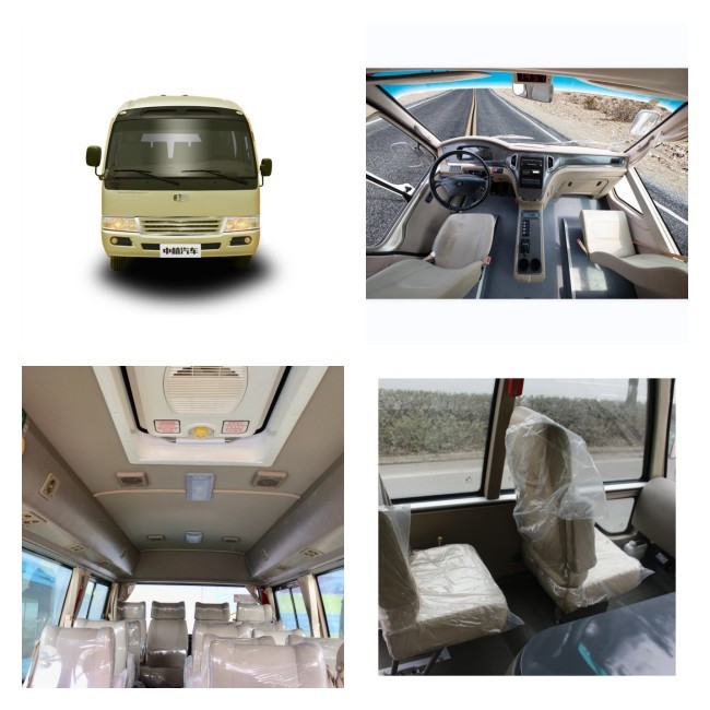 6m 2nd Hand Diesel Coaster Buses 19 Seat Minibus With Air Conditioner