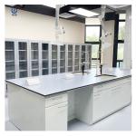 Adjustable Height Lab Bench Table , Anti Alkali Hospital Laboratory Furniture