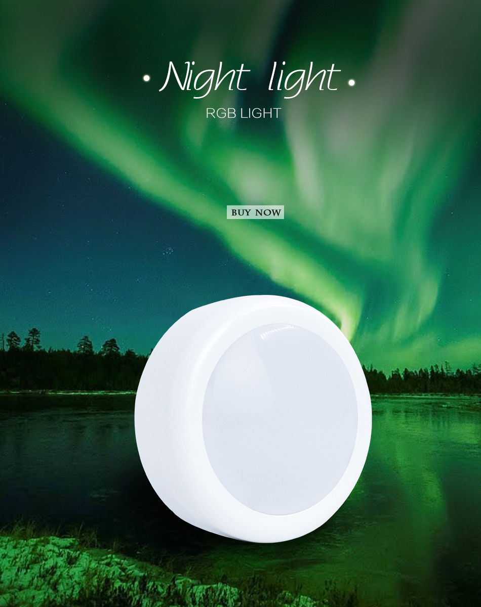 LED Puck Light Under Cabinet Lighting RGB Dimmable Touch 12 Colors Wireless Battery Powered Cupboard Wardrobe Night Lamp