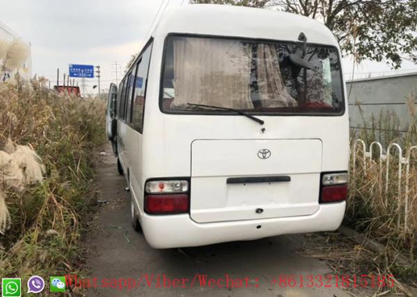 Used TOYOTA coaster bus TOYOTA 1HZ diesel engine 30 leather seats school bus