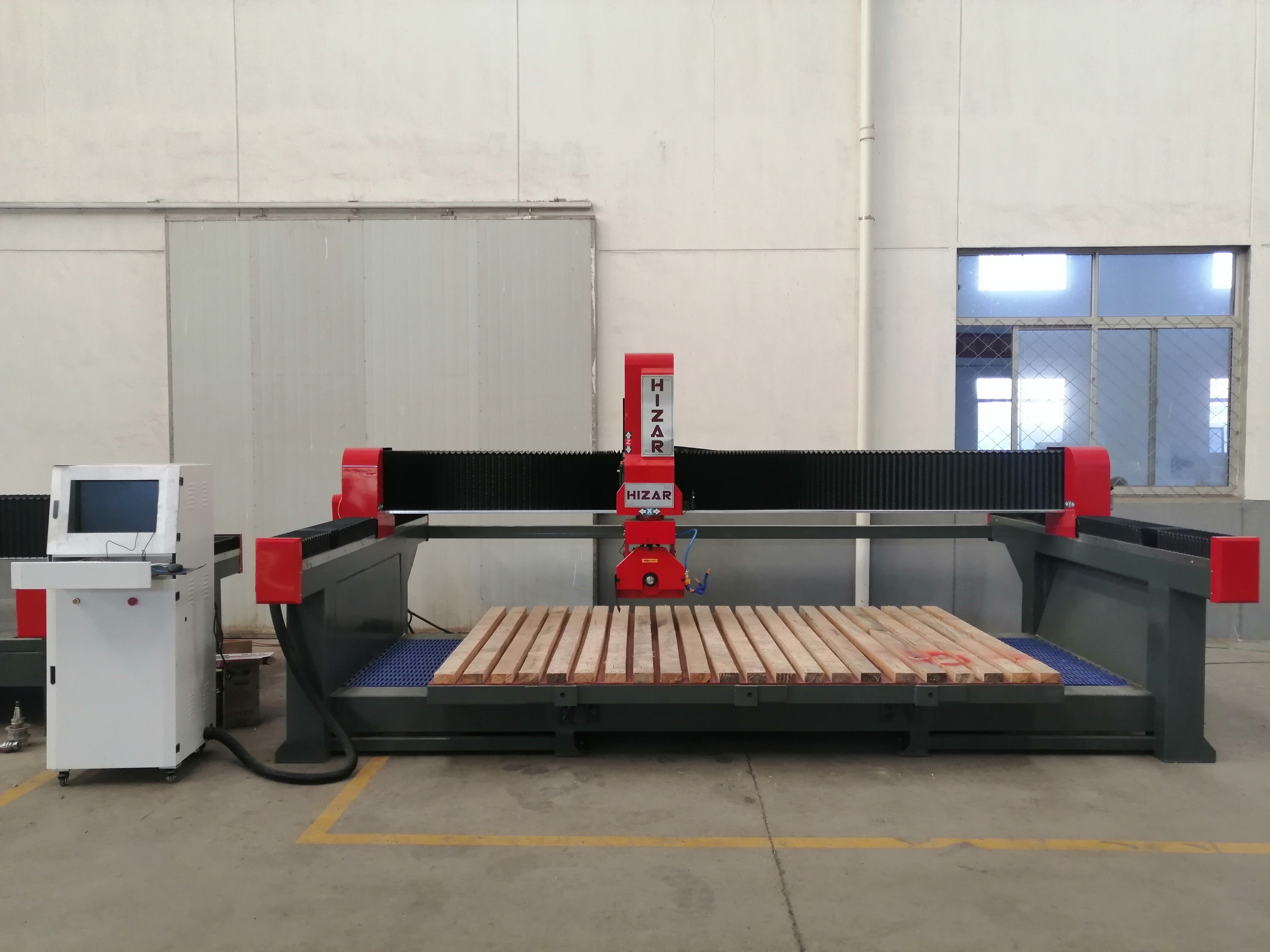 5 Axis 360 Degree Rotary Head Bridge Stone CNC Machine For Marble And Granite