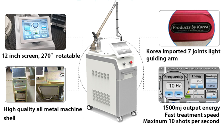 2018 trending products 1064nm 532nm q switched nd yag laser for skin lightening