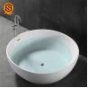 Buy cheap LOW MOQ Drainer Artificial Stone Bathtub 300C Round Free Standing Bathtub from wholesalers