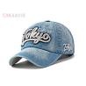 Buy cheap Blue Color Cotton Denim Baseball Cap Womens Adjustable 58cm ODM from wholesalers
