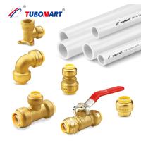 Buy cheap Lead Free Brass Push In Fittings PN10 / PN16 1/2 Pex Push Fit Coupling product
