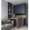 Buy cheap Free Designed L Shape Mini Kitchenette Kitchen Cabinets for Hotel Room from wholesalers
