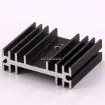 Punching Hole CNC Aluminum Profile Heat Sink Deep Black Powder Coating