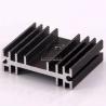 Buy cheap Punching Hole CNC Aluminum Profile Heat Sink Deep Black Powder Coating from wholesalers