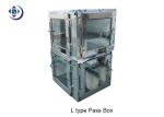 L Type Doors Electric Interlock 304 Stainless Steel Pass Box For Cleanroom