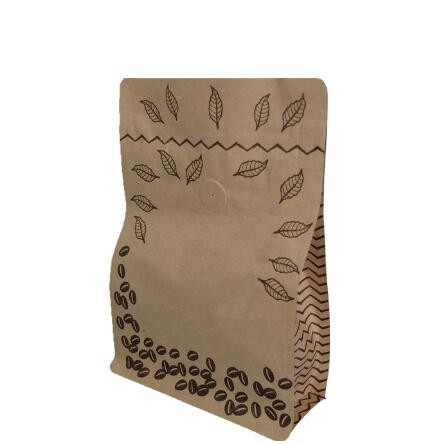 Food Grade Laminated Material PET Side Gusset Custom Logo Zipper Bag For Coffee Packing