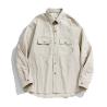 Buy cheap Custom Logo Top Loose Long Sleeve Shirt Tooling Double Pocket Men′s Shirt from wholesalers