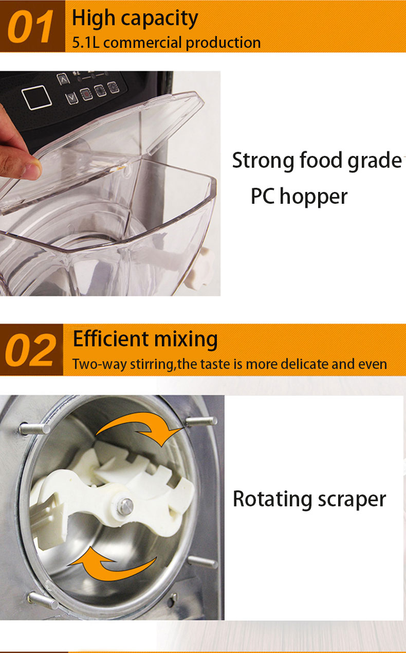 24-28L/H Capacity Stainess Steel Hard Ice Cream Machine for Commercial in Italian Ice