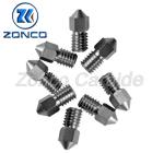 M6 1.75mm 0.4mm Hole Tungsten Carbide Nozzle 3d Printer Wear Resistance