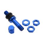 Colorful Aluminium Car Tyre Valve Stem Straight Mouth With Black Dust Caps