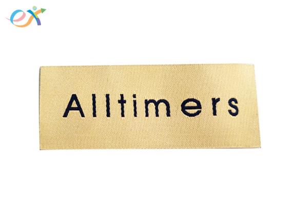 Buy cheap Straight Cut Woven Clothing Labels Tags Rectangle Shape Size Customized from wholesalers