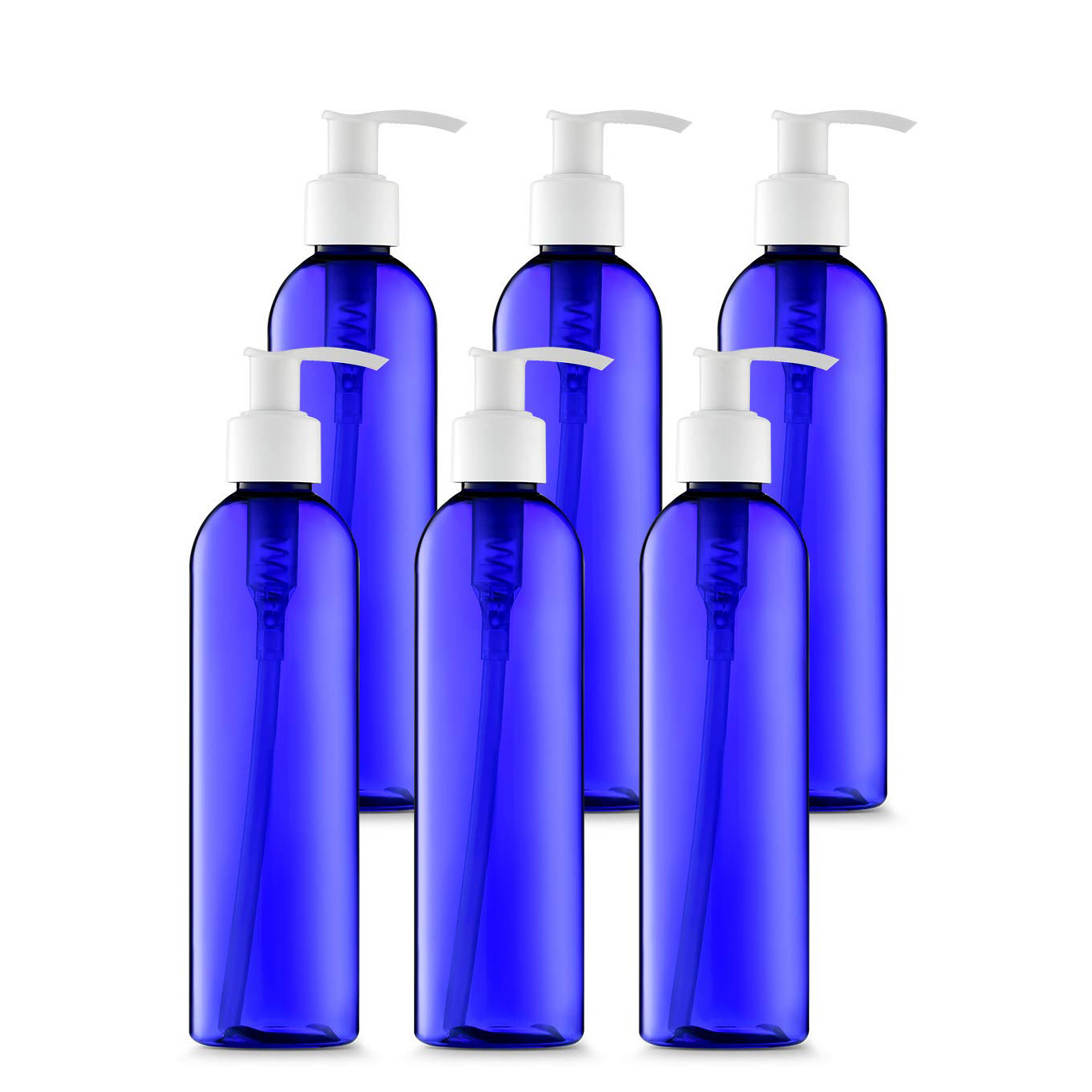 Blue Orange Plastic Cosmetic Bottles Non Spill Lotion Pump Bottle