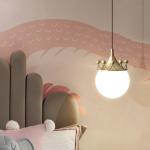 Glass Ball Creative Pendant Light Lighting for Bedroom Bedside Study Hanging