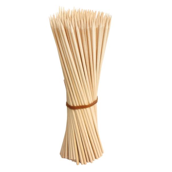 Buy cheap China food grade bamboo round fruit bamboo skewer 4mm 25cm wooden stick bamboo skewers from wholesalers
