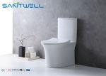 White Ceramic Wc Single Piece Toilet 655*395*770 mm Size Nano glazing OEM