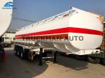 50T Oil Tank Trailer 35 Cbm 3 Axles 3 Compartments Double Line Air Brakes