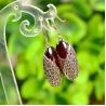 Buy cheap Thai Sterling Silver Created Garnet Marcasite Dangle Drop Earring(E12287RED) from wholesalers