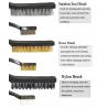 Buy cheap Cleaning Steel Wire Brush Set With Brass And Nylon Bristles Curved Handle from wholesalers