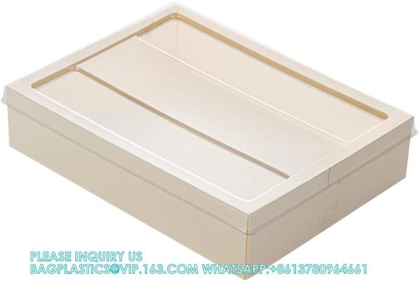Buy cheap 23 Oz Rectangle Short Straight Wooden Containers - Containers Sold Separately, Clear Plastic Lids from wholesalers
