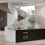 Furniture Manufacturer Modern Design Marble Counter Top Kitchen Restaurant