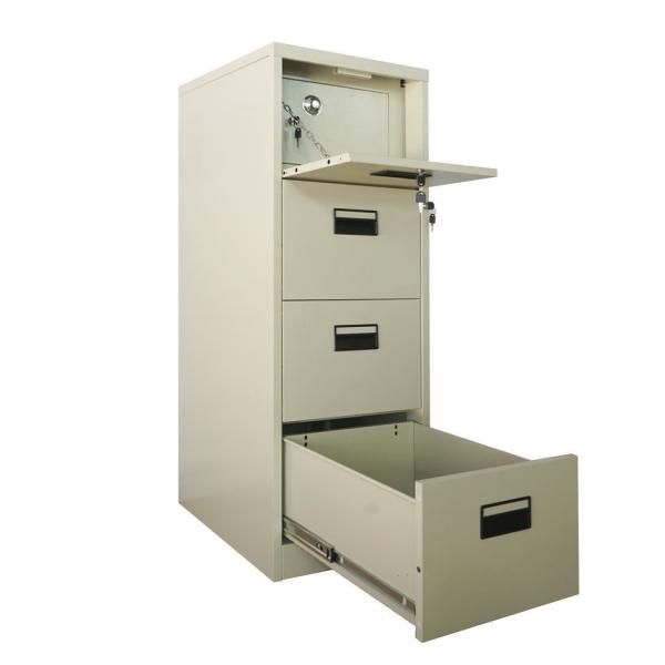 Buy cheap Standard Size Vertical Steel Filing Cabinets 4 Tier Metal Filing Cabinet rustproof from wholesalers