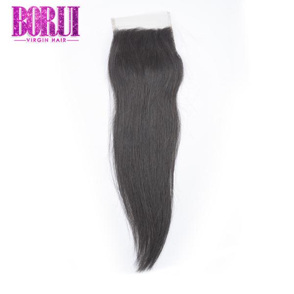 Buy cheap Straight Human Hair Lace Closure With Baby Hair Remy Malaysian All Color from wholesalers