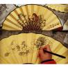 Buy cheap Bamboo Craft Foldable Hand Fans Customized Fabric Folding Hand Fans For Party Gift from wholesalers