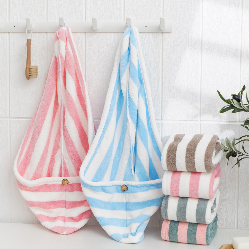 Highly Absorbent Microfiber Hair Drying Turban for Quick Dry Curly Long Thick Hair