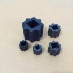 Double square adapter reducing star for pneumatic actuator valve