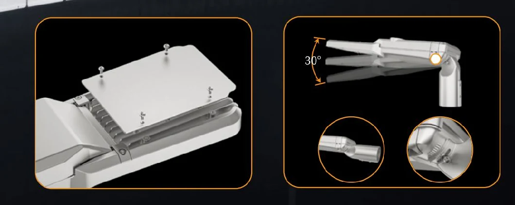 LED Flood Street Light With Support Smart Control 100W 0-10V Dim Die Casting Aluminum Waterproof IP65 175lm/W