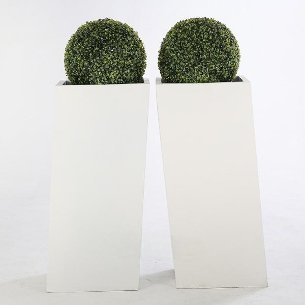 Buy cheap Slant Cuboid Opening 30*40cm Stainless Steel Planter 2pcs Per Set from wholesalers