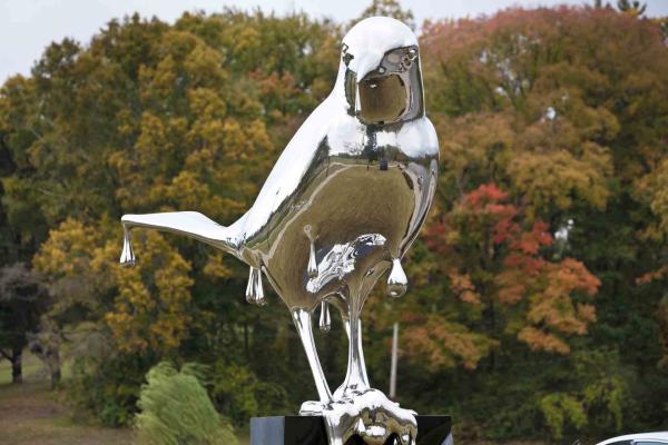 Buy cheap Large Metal Stainless Steel Animal Sculptures Outdoor Decoration Mirror Polish from wholesalers